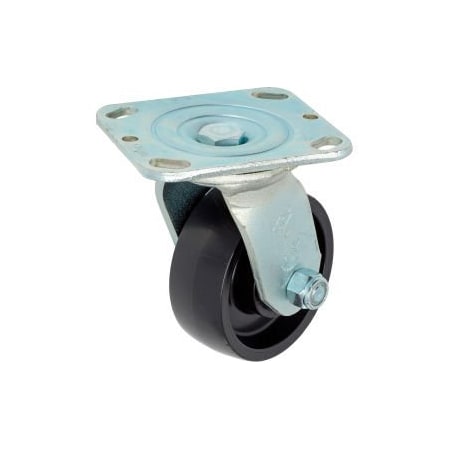 Casters Wheels & Industrial Handling Heavy Duty Swivel Plate Caster 4 Molded Plastic Wheel 420 Lb. Capacity CW3-415S-PORB
